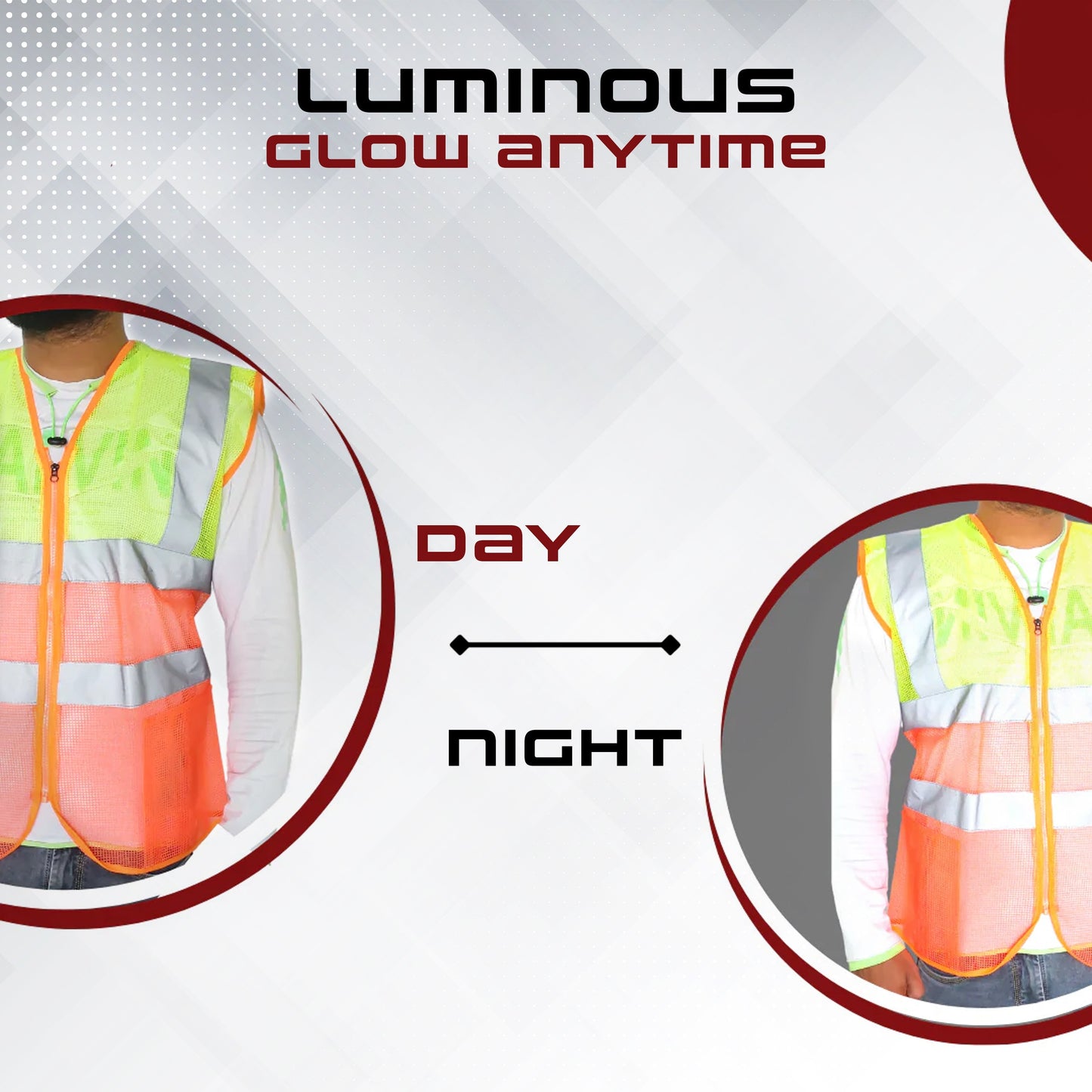 Reflective Jacket (Pack of 5) and Security Stick (Pack of 1) Combos Kunplast