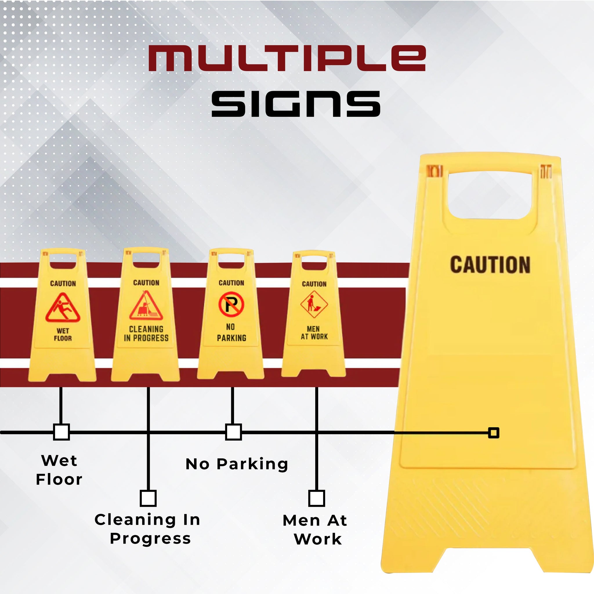 Man at Work (Pack of 2) and Expandable Barricade (Pack of 1) Combos Kunplast