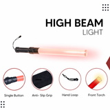 Non Rechargeable Traffic Baton Light Stick (12 Inch) with Red and Green Light Blink and Magnetic Base for Traffic Control, Street Protection Wand Baton Kunplast
