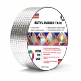 Waterproof Aluminium Foil Rubber Tape Strong Butyl Rubber Tape For all Repair and Leakage Solutions (Grey Color) Kunplast