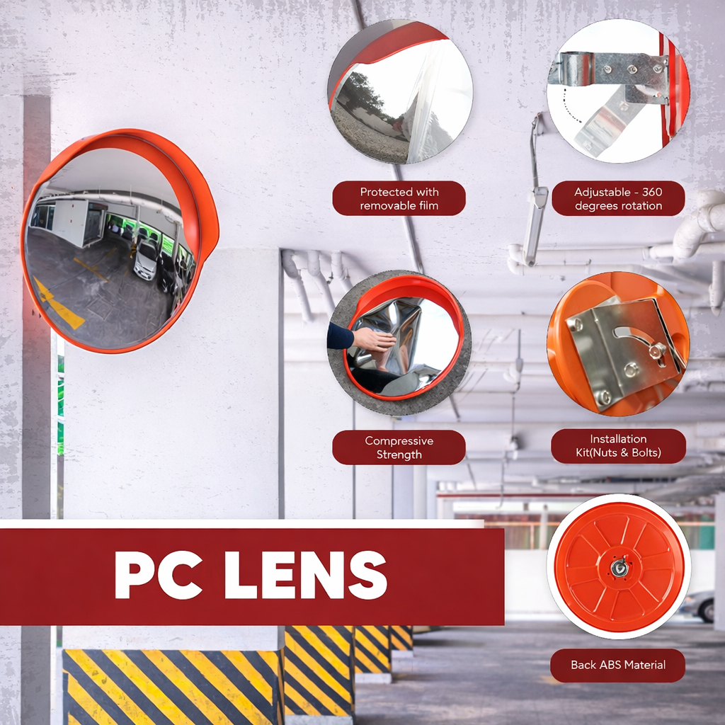 Unbreakable Convex Mirror Road Safety