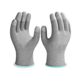 ESD Grey Safety gloves | Pack of 1 | Carbon Fibre with Anti - Static Technology | Snug Fit, Slip Resistant | Reusable & Washable Gloves | Hand Gloves for Electrical Appliances Kunplast