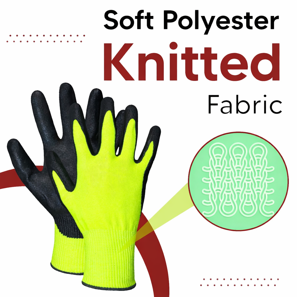 Nylon Nitrile Coated Industrial Safety Hand Gloves Anti-Cut, Cut Resistant, Heat Resistant, Industrial Use, For Finger and Hand Protection Kunplast