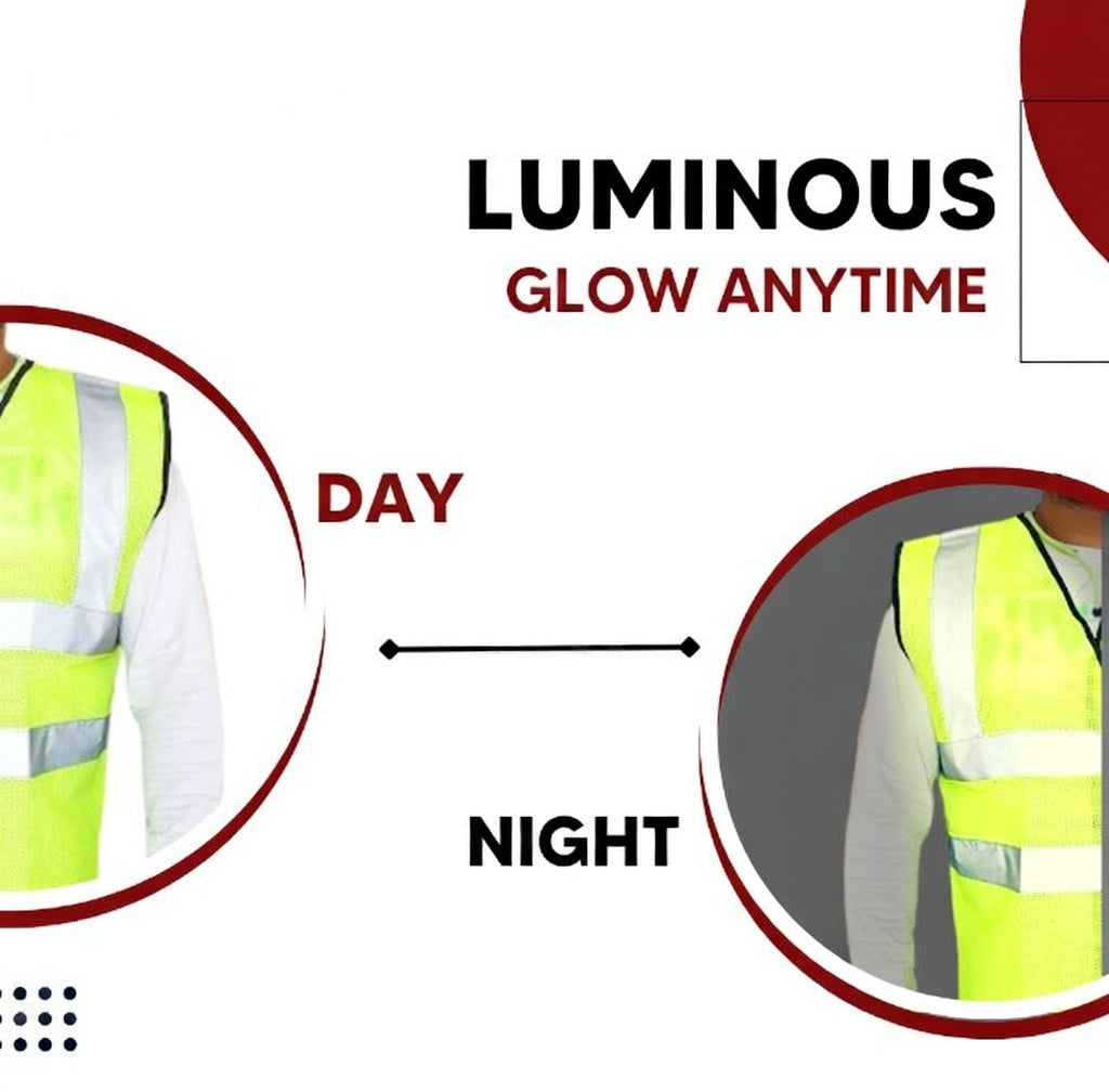 Polyster Fabric V Neck Reflective Safety Jacket, Safety Coat For Traffic, Sports, Construction Site Kunplast