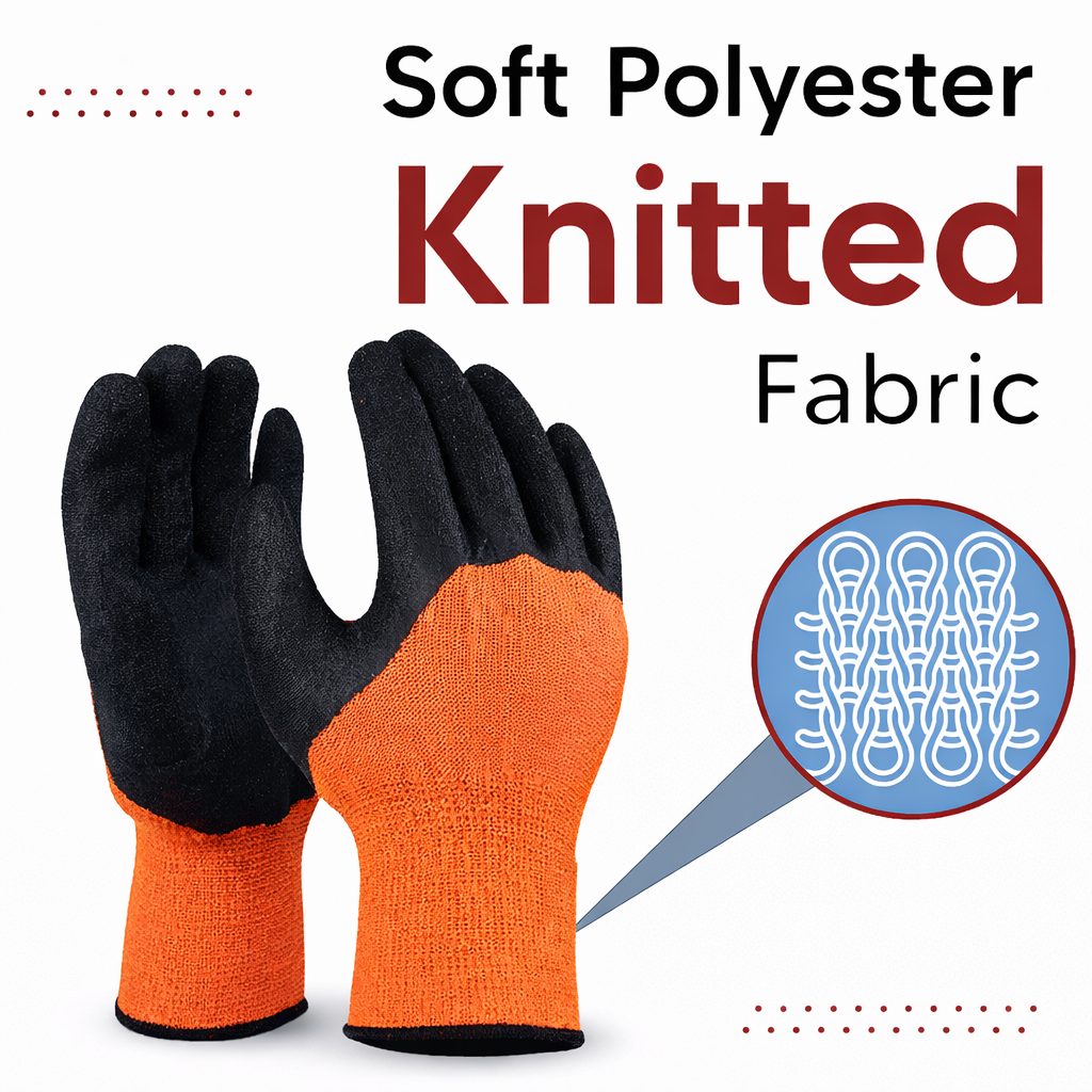 Nylon Nitrile Half Coated (Back Also) Industrial Safety Hand Gloves Anti-Cut, Cut Resistant, Heat Resistant, Industrial Use, for Finger and Hand Protection Kunplast