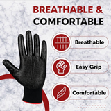 Nylon Nitrile Coated Industrial Safety Hand Gloves Anti-Cut, Heat Resistant, for Finger and Hand Protection Kunplast