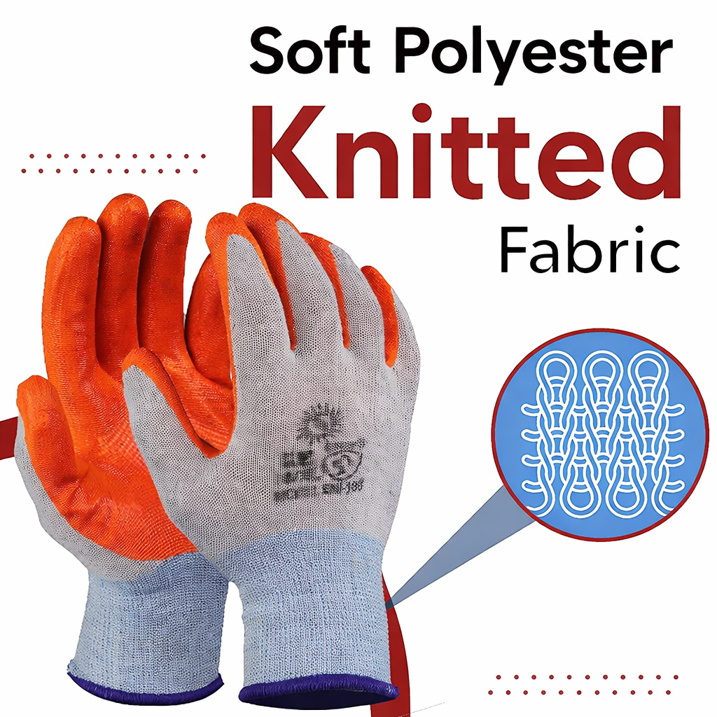 Nylon Nitrile Coated Industrial Safety Hand Gloves Anti-Cut, Cut Resistant, Heat Resistant, Industrial Use, for Finger and Hand Protection Kunplast