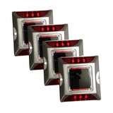 Aluminium Material Solar Stud with Greater Visibility Than 800mtr (Silver and Red) for Road Safety Kunplast