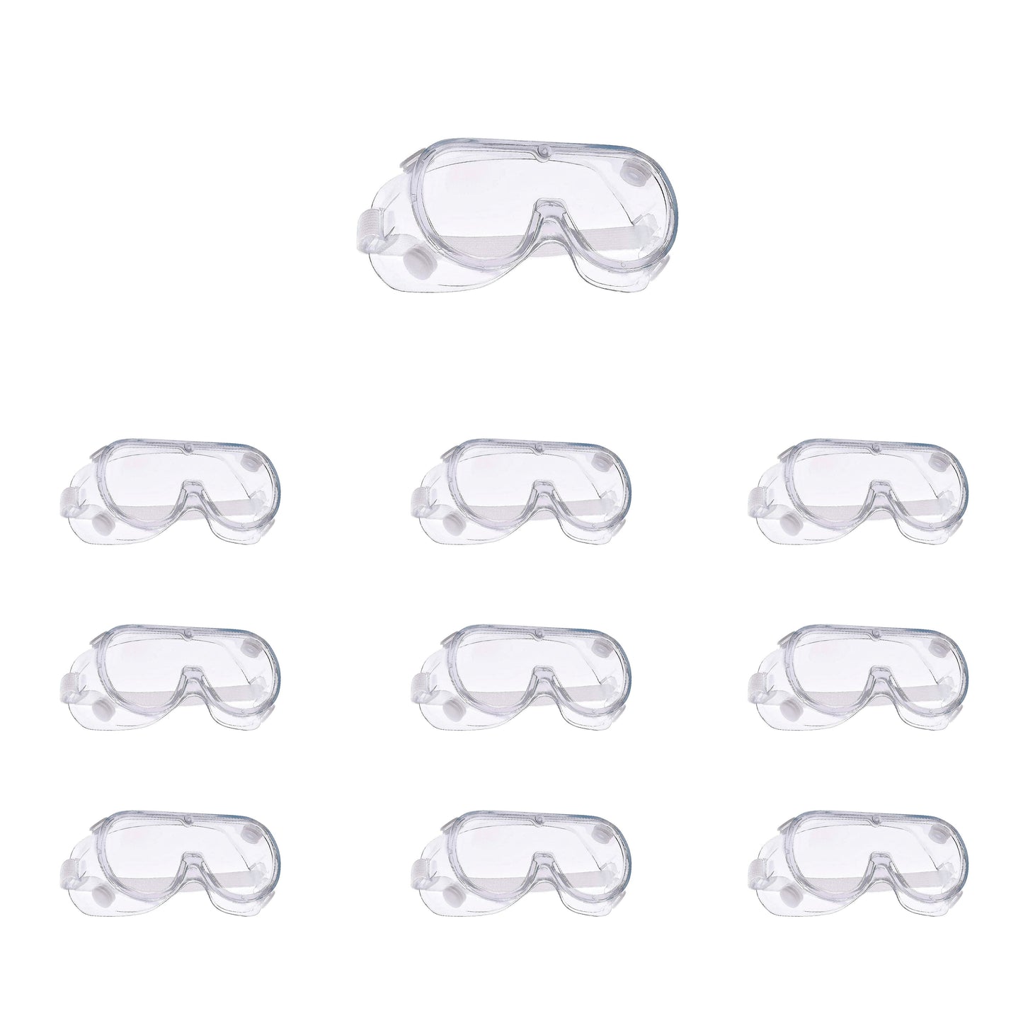 Safety Goggles (Transparent ) for Chemical Protection with an Adjustable Strap and Minimum Lens Fogging Kunplast