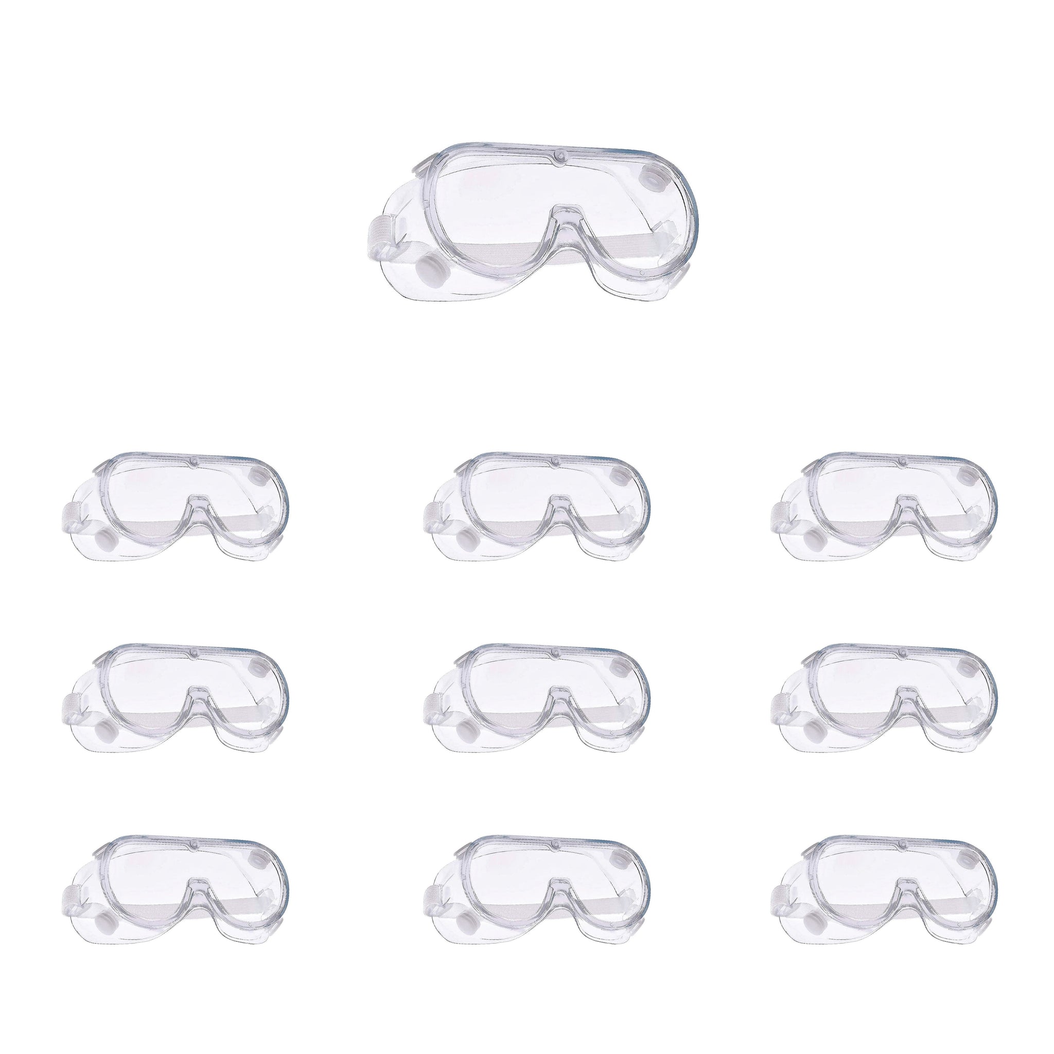 Safety Goggles (Transparent ) for Chemical Protection with an Adjustable Strap and Minimum Lens Fogging Kunplast