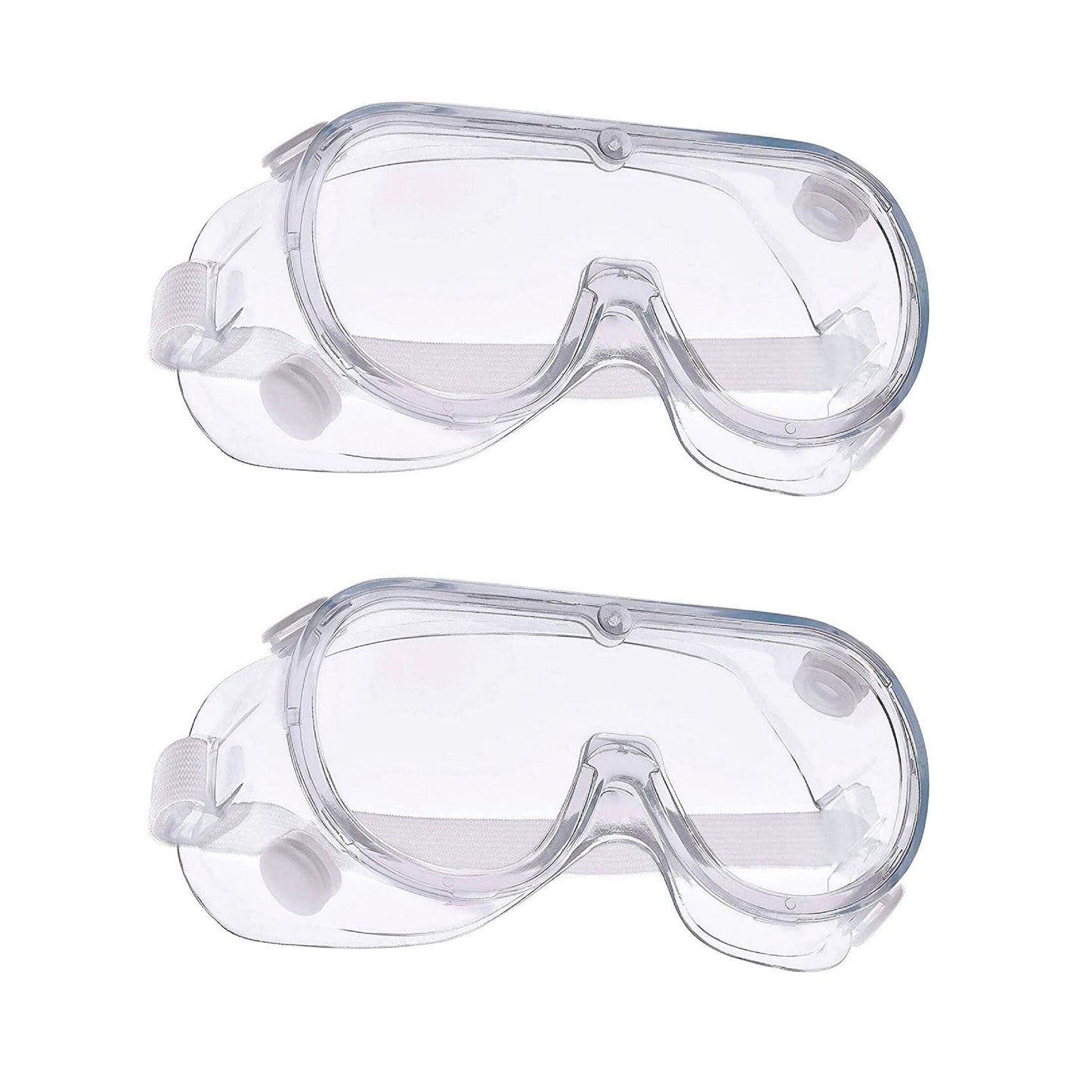 Safety Goggles (Transparent ) for Chemical Protection with an Adjustable Strap and Minimum Lens Fogging Kunplast