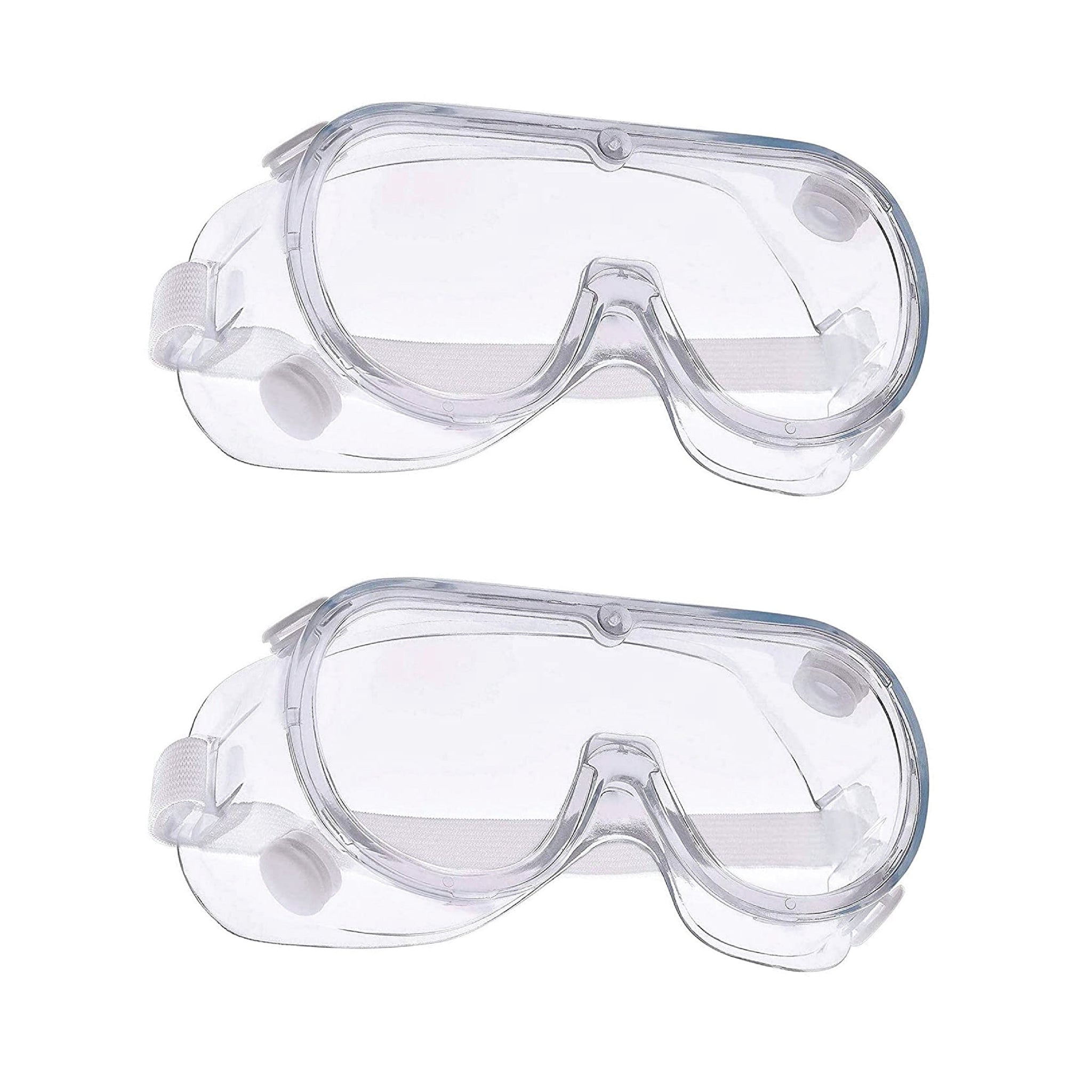 Safety Goggles (Transparent ) for Chemical Protection with an Adjustable Strap and Minimum Lens Fogging Kunplast