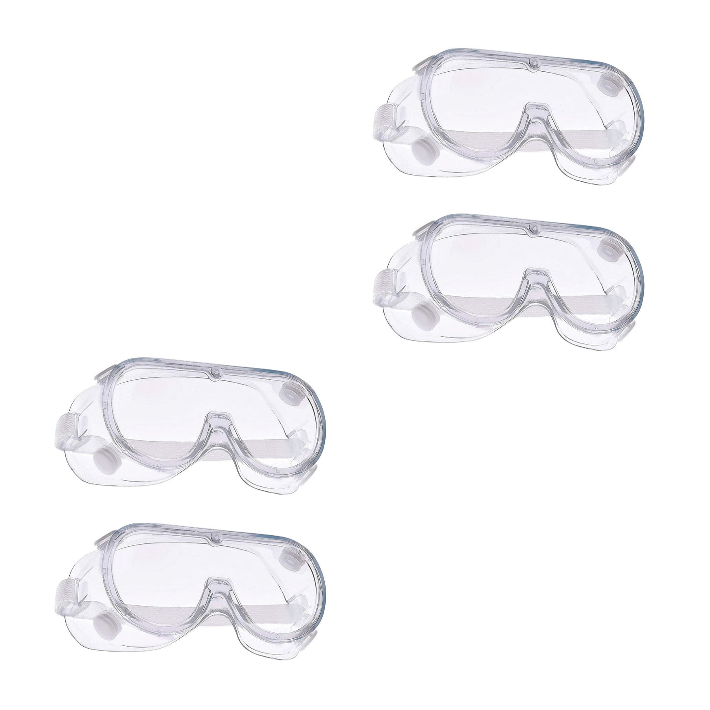 Safety Goggles (Transparent ) for Chemical Protection with an Adjustable Strap and Minimum Lens Fogging Kunplast