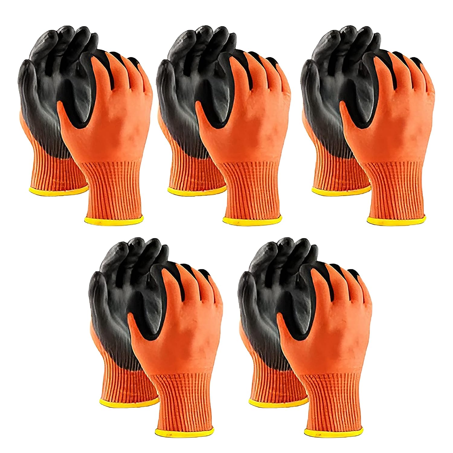 Nylon Nitrile Coated Industrial Safety Hand Gloves Anti-Cut, Heat Resistant, for Finger and Hand Protection Kunplast