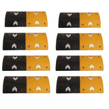 Kunplast Rubber Road Speed Breaker With Heavy Duty Load Capacity, 50MM, Black and Yellow (2X Yellow - 2 X Black) Kunplast