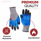 Nylon Nitrile Half Coated (Back Also) Industrial Safety Hand Gloves, Anti-Cut, Cut Resistant, Heat Resistant, Industrial Use, For Finger and Hand Protection Kunplast