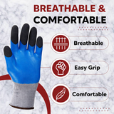 Nylon Nitrile Half Coated (Back Also) Industrial Safety Hand Gloves, Anti-Cut, Cut Resistant, Heat Resistant, Industrial Use, For Finger and Hand Protection Kunplast
