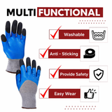 Nylon Nitrile Half Coated (Back Also) Industrial Safety Hand Gloves, Anti-Cut, Cut Resistant, Heat Resistant, Industrial Use, For Finger and Hand Protection Kunplast