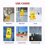 PP Material Caution Wet Floor Sign Board-UV Resistant,Two Side Floor Sign Board, (Size - 62 X 30 cm) Kunplast