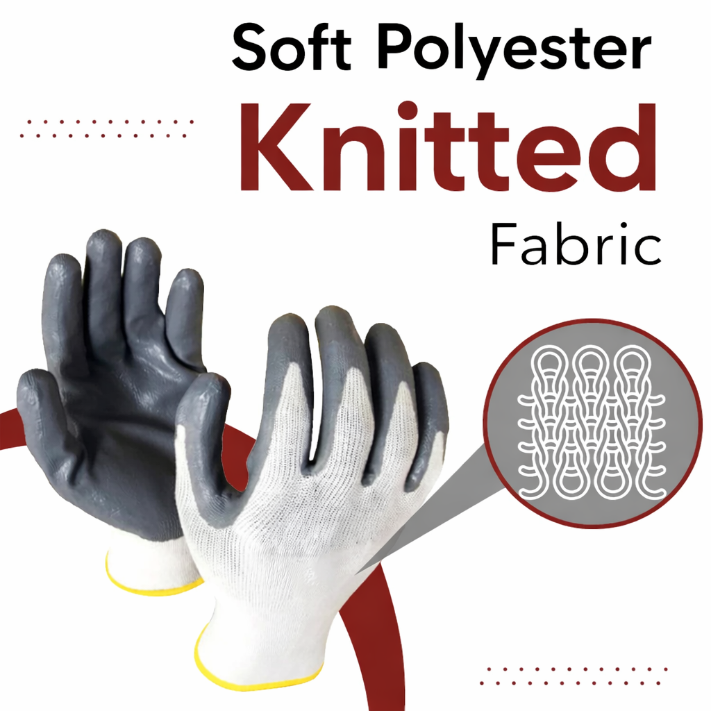 Nylon Nitrile Coated Industrial Safety Hand Gloves Anti-Cut, Cut Resistant, Heat Resistant, Industrial Use, for Finger and Hand Protection Kunplast