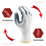 Nylon Nitrile Coated Industrial Safety Hand Gloves Anti-Cut, Cut Resistant, Heat Resistant, Industrial Use, for Finger and Hand Protection Kunplast