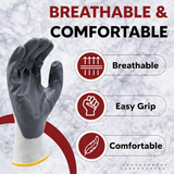 Nylon Nitrile Coated Industrial Safety Hand Gloves Anti-Cut, Cut Resistant, Heat Resistant, Industrial Use, for Finger and Hand Protection Kunplast