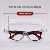 Safety Goggles (Transparent ) for Chemical Protection with an Adjustable Strap and Minimum Lens Fogging Kunplast