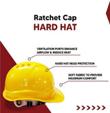 Safety Helmet Executive Ratchet Type Adjustment, Protection for Outdoor Work Head Safety Hat with Sweat Band Kunplast