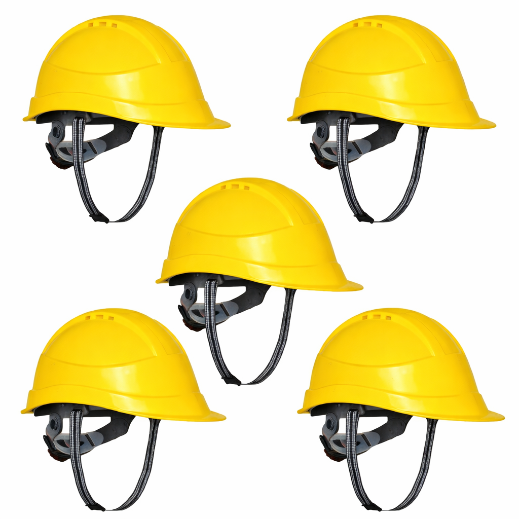Safety Helmet Executive Ratchet Type Adjustment, Protection for Outdoor Work Head Safety Hat with Sweat Band Kunplast