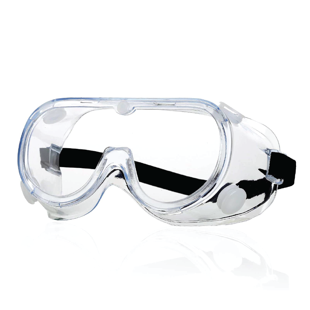 Safety Goggles for Chemical Protection with an Adjustable Strap and Minimum Lens Fogging Kunplast