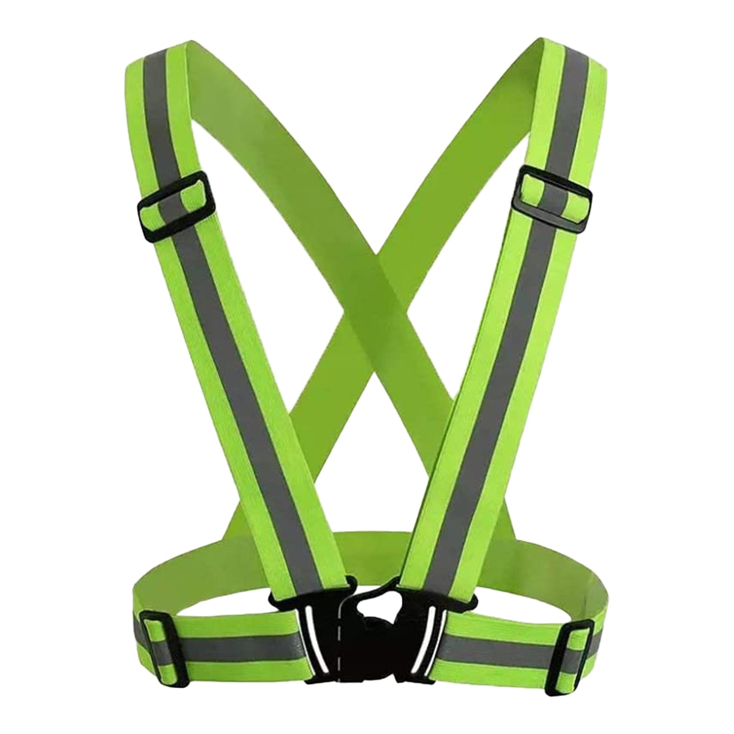 High Visibility Protective Safety Reflective Vest Belt Jacket, Night Cycling Reflector Strips Cross Belt Stripes Kunplast