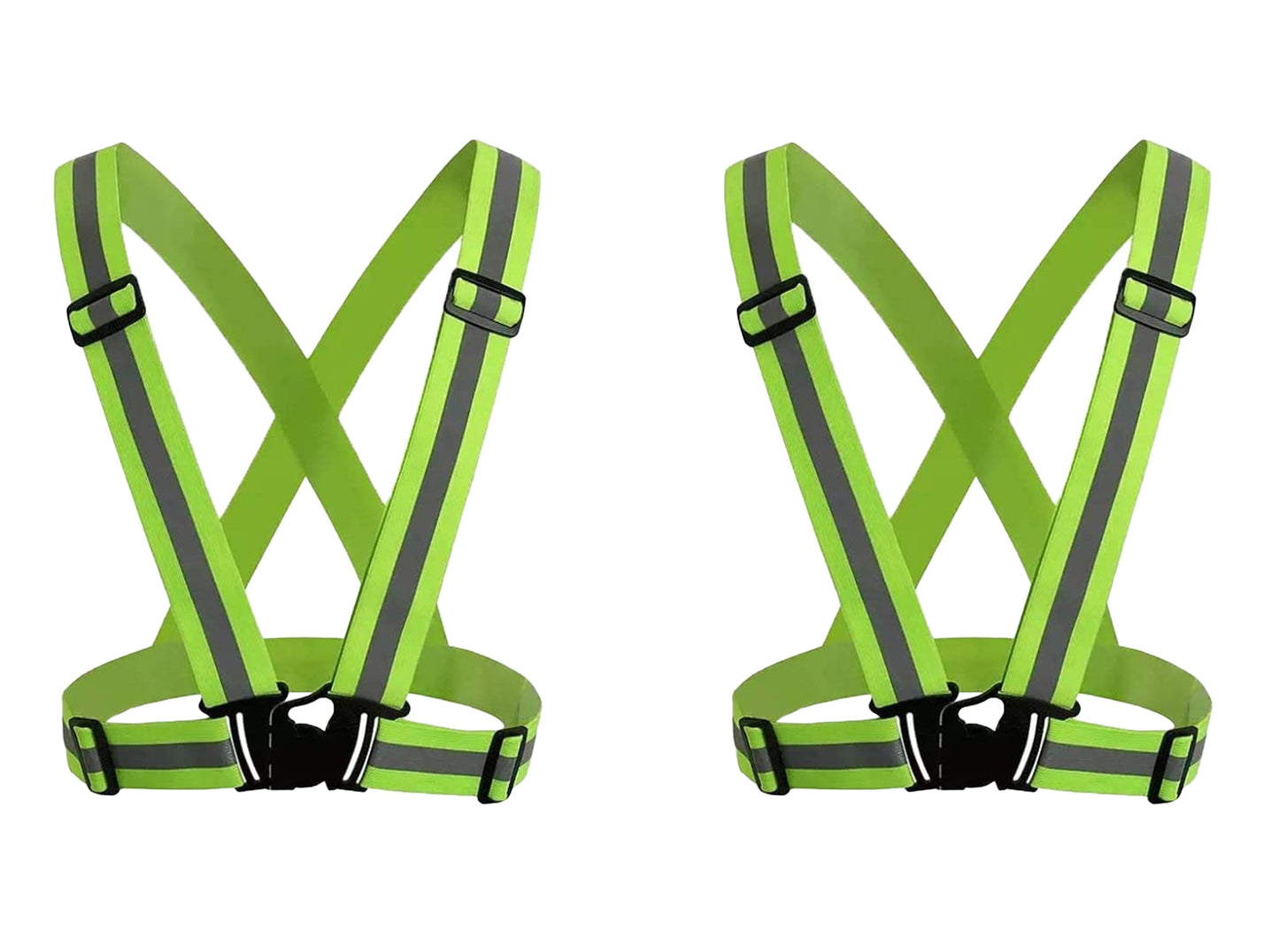 High Visibility Protective Safety Reflective Vest Belt Jacket, Night Cycling Reflector Strips Cross Belt Stripes Kunplast