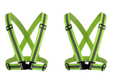 High Visibility Protective Safety Reflective Vest Belt Jacket, Night Cycling Reflector Strips Cross Belt Stripes Kunplast