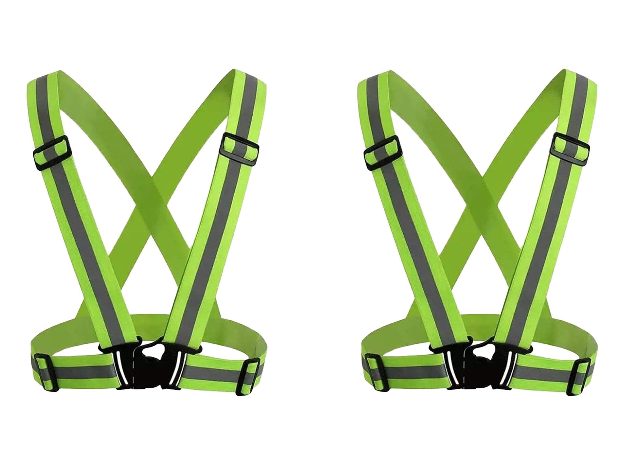 High Visibility Protective Safety Reflective Vest Belt Jacket, Night Cycling Reflector Strips Cross Belt Stripes Kunplast