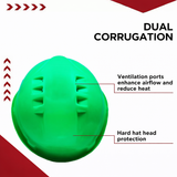 Safety Helmet Executive Ratchet Type Adjustment, Protection for Outdoor Work Head Safety Hat with Sweat Band, Green Kunplast
