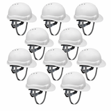 Kunplast Safety Helmet Executive Ratchet Type Adjustment, Protection for Outdoor Work Head Safety Hat with Sweat Band, White Kunplast