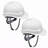 Kunplast Safety Helmet Executive Ratchet Type Adjustment, Protection for Outdoor Work Head Safety Hat with Sweat Band, White Kunplast