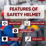 Nape Type Adjustment Safety Helmet, Construction Helmet, Protection for Outdoor Work Head Safety Hat Kunplast