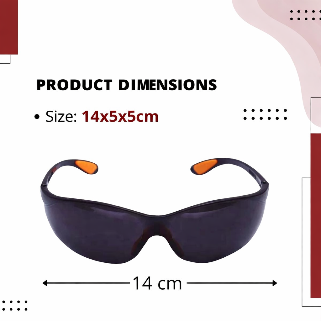 Scratch-resistant, UV-protected, dust-protected polycarbonate unbreakable safety goggles Kunplast