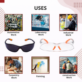 Scratch-resistant, UV-protected, dust-protected polycarbonate unbreakable safety goggles Kunplast
