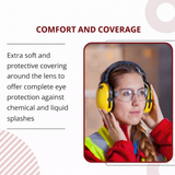 Scratch-resistant, UV-protected, dust-protected polycarbonate unbreakable safety goggles Kunplast